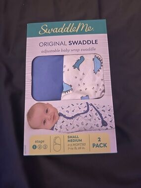 SwaddleMe Teal White Swaddle Box